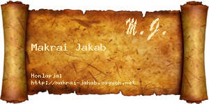 Makrai Jakab névjegykártya